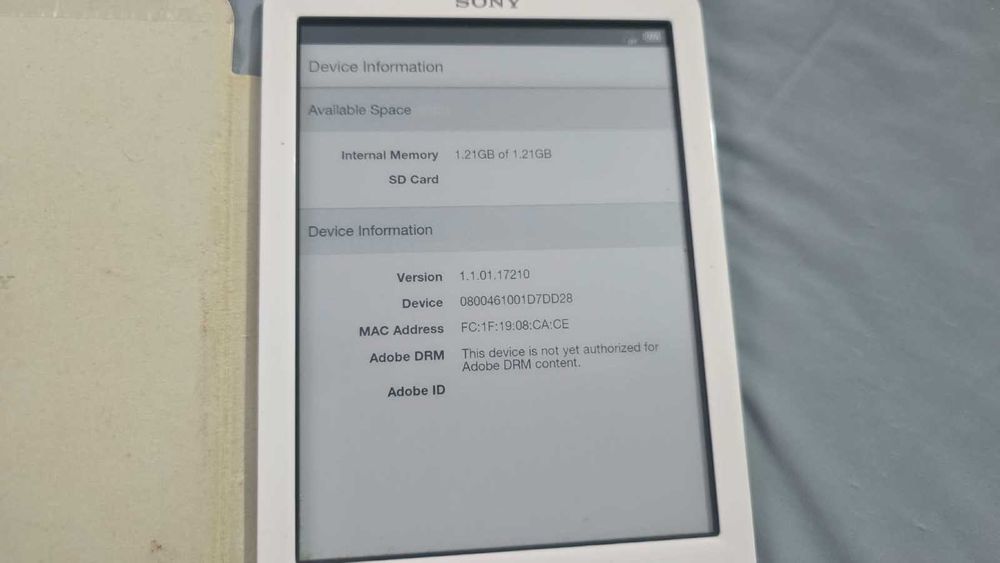 E-book reader Sony Reader PRS-T2 Alb, Ecran E-Ink 6 inch, Wi-Fi, 2GB