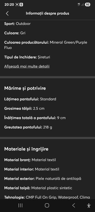 Pantofi copii trekking CMP impermeabili 28
