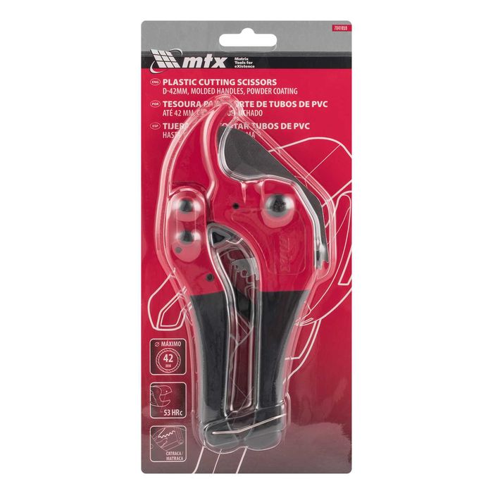 Ножица за рязане на PVC изделия, D до 42 мм, гумирани дръжки MTX - 7841059