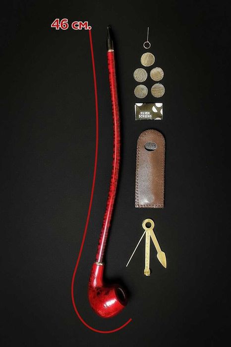 Длинная Курительная Трубка Churchwarden. 46 см. Подарочный Комплект.
