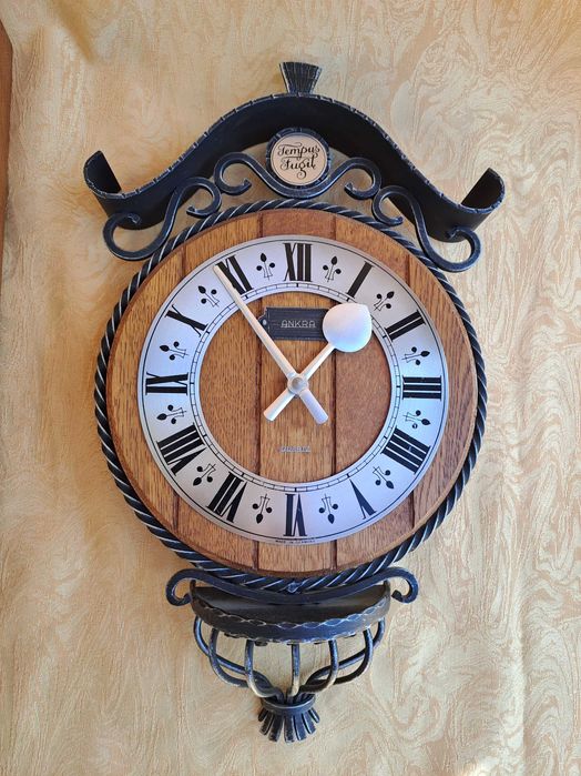 ceas de perete lemn fier forjat