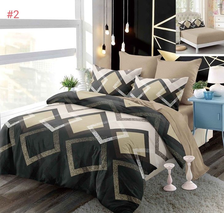 Спално бельо с ластик от 6 части за матрак от 160 до 180/200