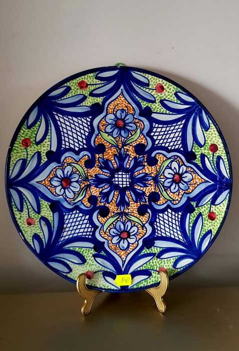 Farfurii decorative vechi din ceramică italiană glazurata