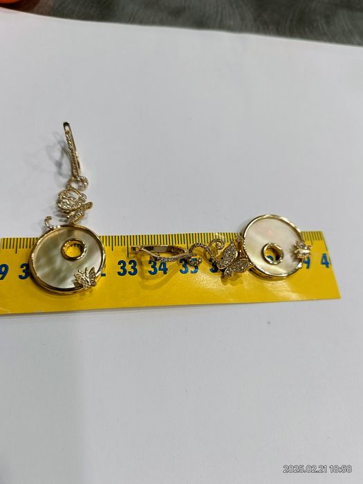 Vind cercei din aur 18kt cu diamante