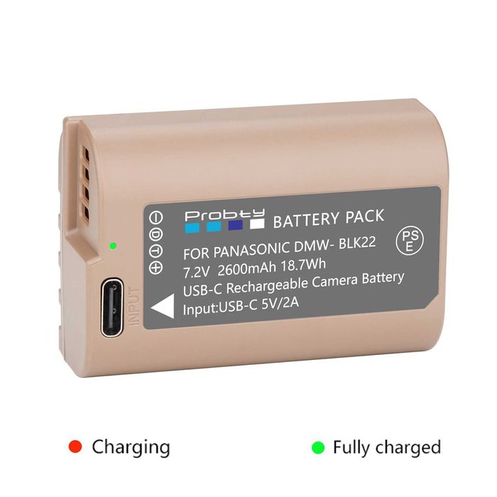 Батерия DMW-BLK22 за Panasonic Lumix с порт за зареждане