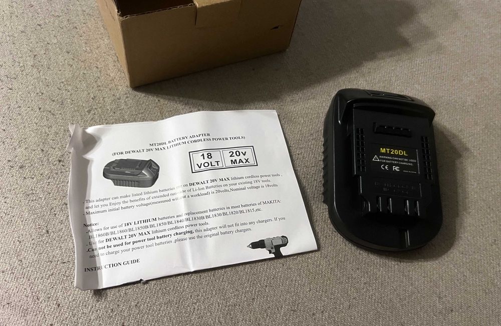 Adaptor baterie MT20DL Makita 18V la DeWalt 20V MAX nou