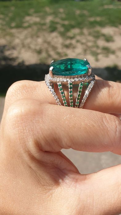 Inel statment  argint Apatit