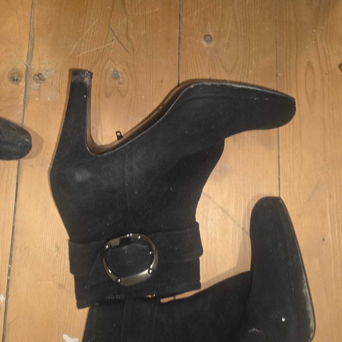 Botine cizme dama din piele întoarsă naturala Rizzoli