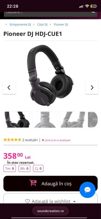 Vand urmatoarele: casti studio/dj si interfata audio