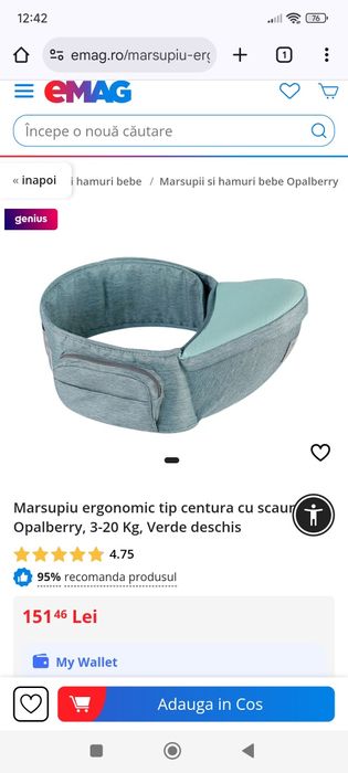 Marsupiu,ham,baby holder nou!