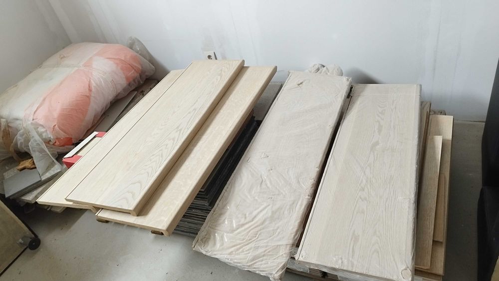 Дъбов плот - дъбови стъпала 5бр 118,5/ 34/ 2 избелен дъб