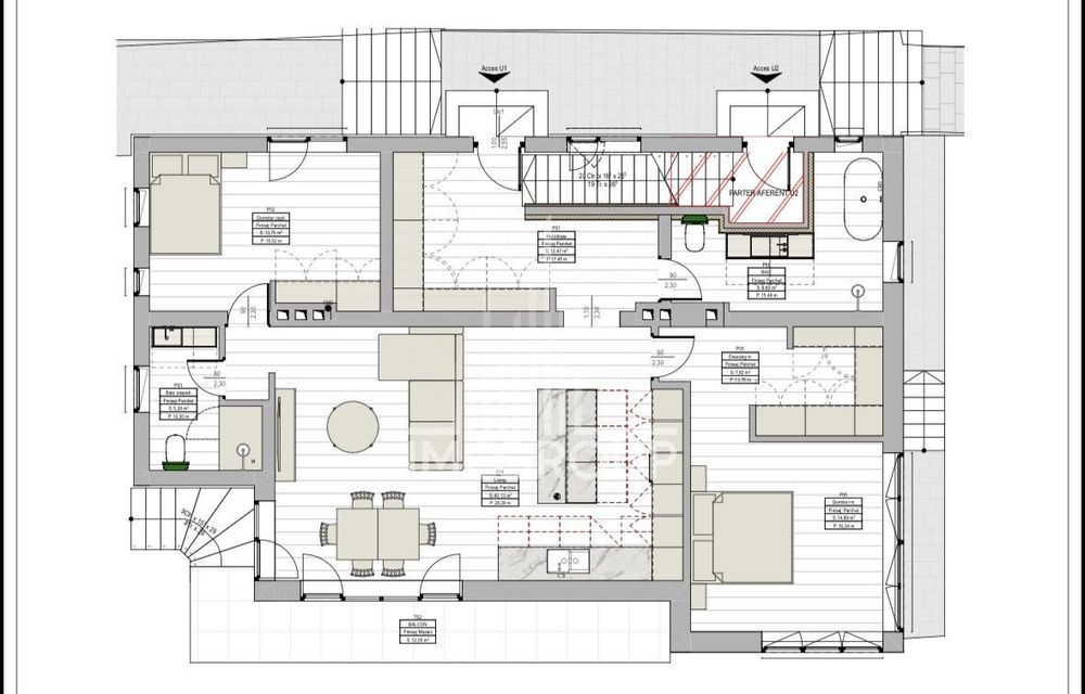 UNIC! Apartament in vila,pe doua niveluri, 450 mp teren in zona Cent — fotografia 1