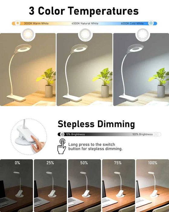 Lampă birou cu baterie reincarcabila USB veioză