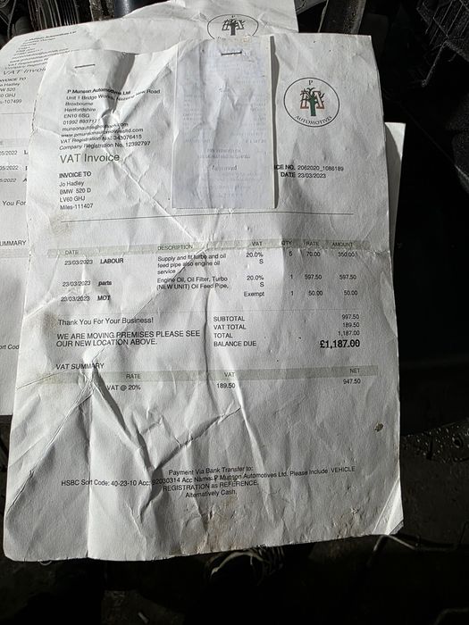 Турбина за BMW F10 f11 f30 n47 двойка дизел 184 коня