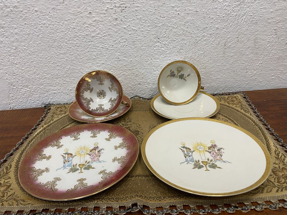 Немски чаши за кафе от порцелан троен сет