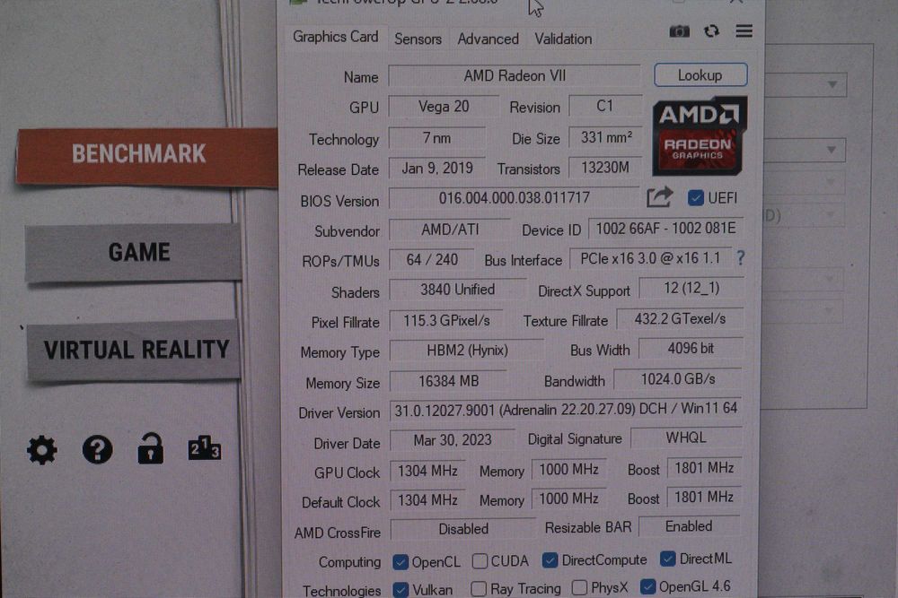 AMD Radeon VII 16GB HBM2 (Vega 2) видеокарта/ вкл. ДДС