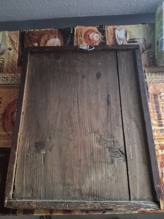 Icoană veche Maica Domnului cu Pruncul – ramă decorativă din lemn și metal