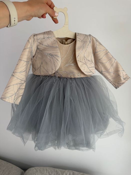 Бебешка рокля, панделка за коса и ръкави