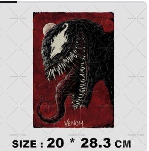 Термонаклейки на одежду (супергерой из фильма Venom)-2 шт