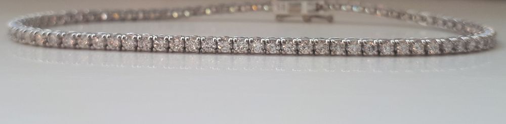 BRATARA TENIS DIAMANTE 2 Ct AUR ALB 14K Claritate SI1 culoare G Cert