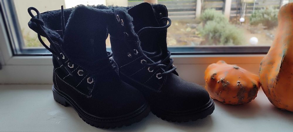 Bocanci de piele naturala de iarna Lumberjack copii marimea 30