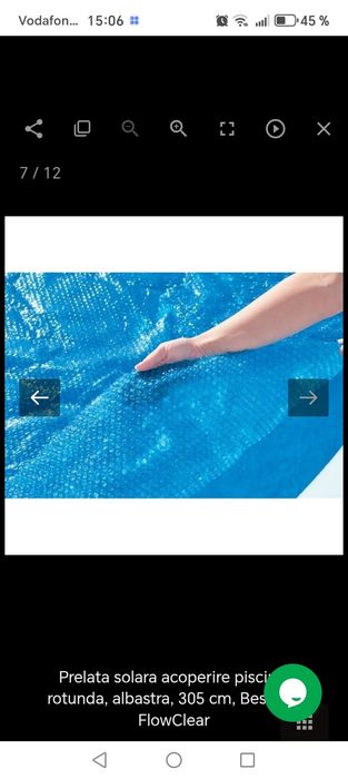 Piscină cu cadru metalic + prelată solară
