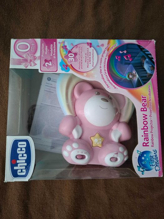 нова играчка chicco rainbow bear + подарък