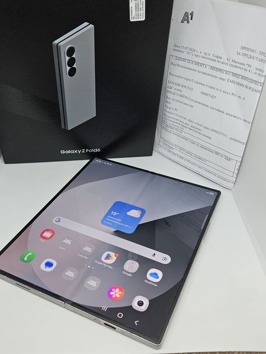 ГАРАНЦИЯ Samsung Galaxy Z Fold 6 5G 256GB  Silver Shadow 99% Battery 303 Цикъла + Кексове + Протектори