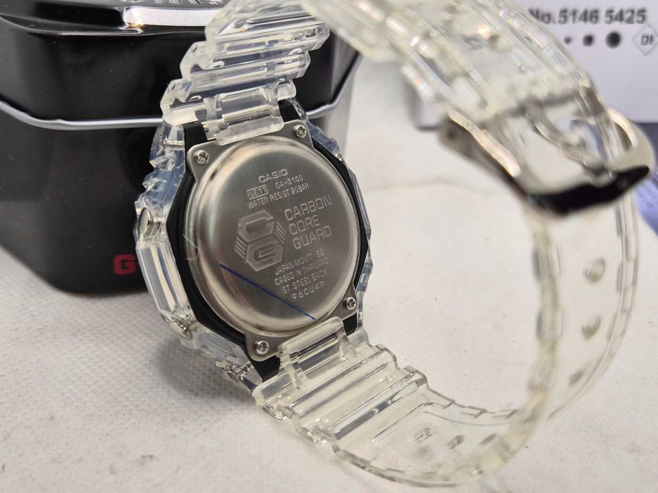 Ceas Sport  Casio g shock JELLYFISH ga2100 Transparent Black ,Nou, Garantie 2 ani