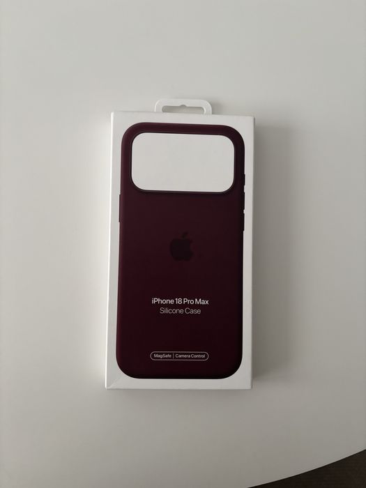 Husă originală sigilata Apple iPhone 18 Pro Max Silicone Case MagSafe – Burgundy