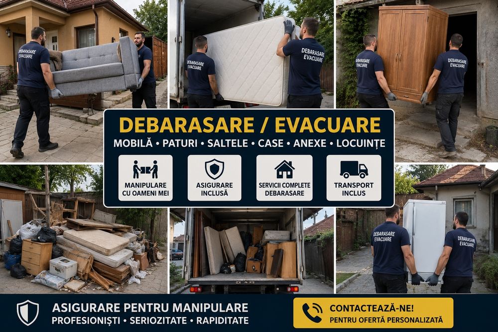 Debarasare mobila saltele poduri beciuri
