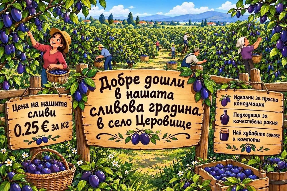 Продавам Сини Сливи сорт Стенлей