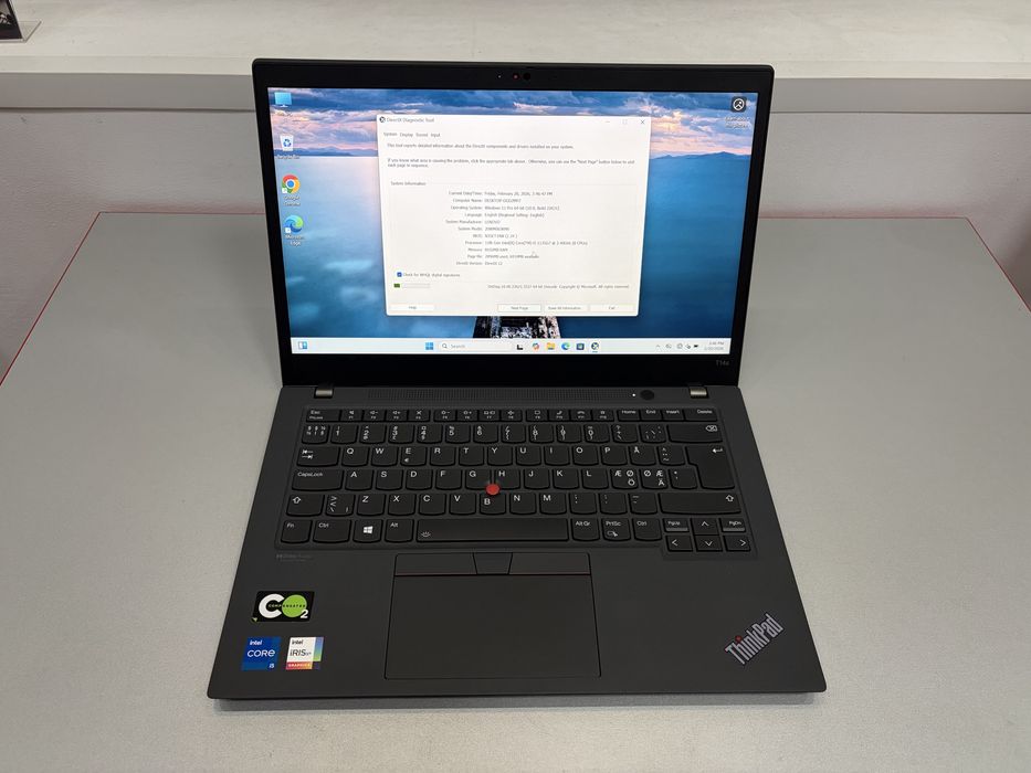 Lenovo ThinkPad T14s Gen2, Intel Core I5-1135G7, SSD 256, RAM 8 GB