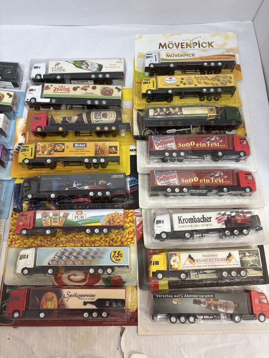 MAN machetă auto tir camion scara 1:87 HO diverse reclame  țiplă