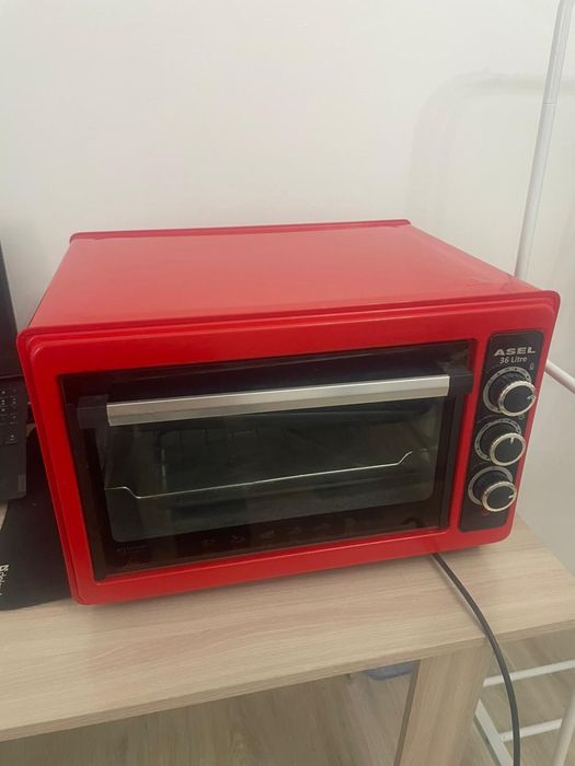 Электропечь "Asel" красный