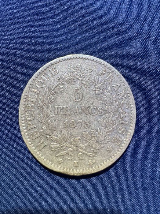 Lot 4 monede argint 5 Francs (Franci)