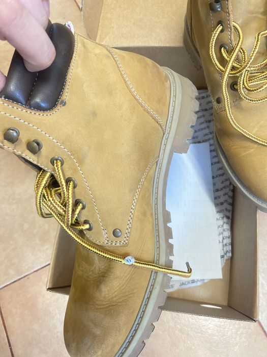 Ghete bocanci Jack & Jones galbeni piele