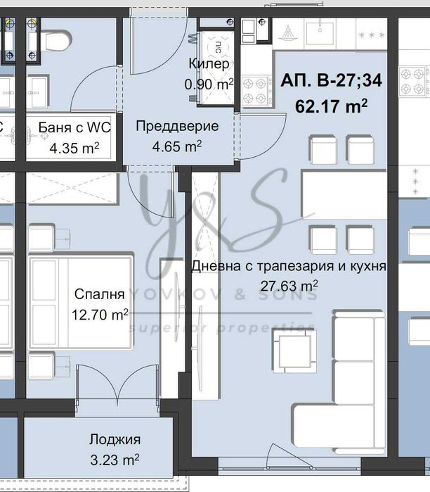 Продава се Двустаен апартамент в Пловдив, Христо Смирненски - 79 кв.м за 1452 €/кв.м - Снимка #1