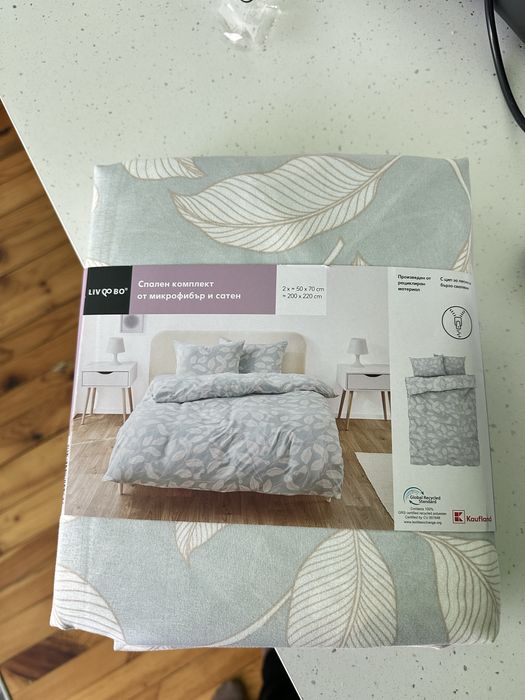 Спален комплект от микрофибър и сатен