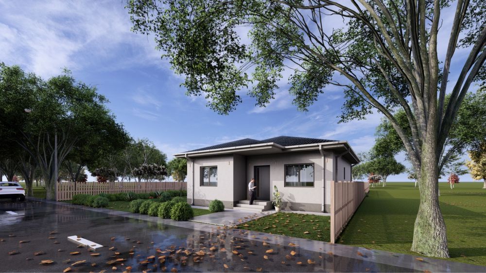 Casă nouă parter Corbeanca, 3 camere, lângă lac, S=400 mp