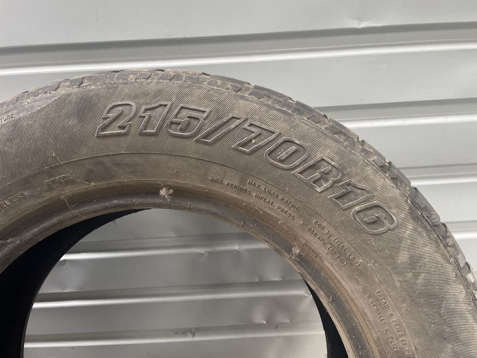 летние шины 2 разные 215/70/16