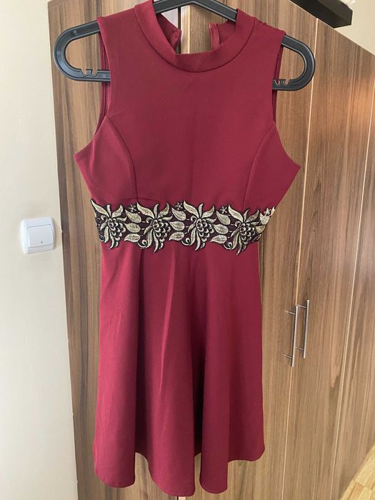 Къса рокля Бордо