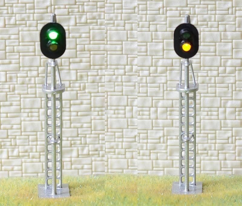 Semnale luminoase CFR trenuleț electric, semafoare scara HO, machetă