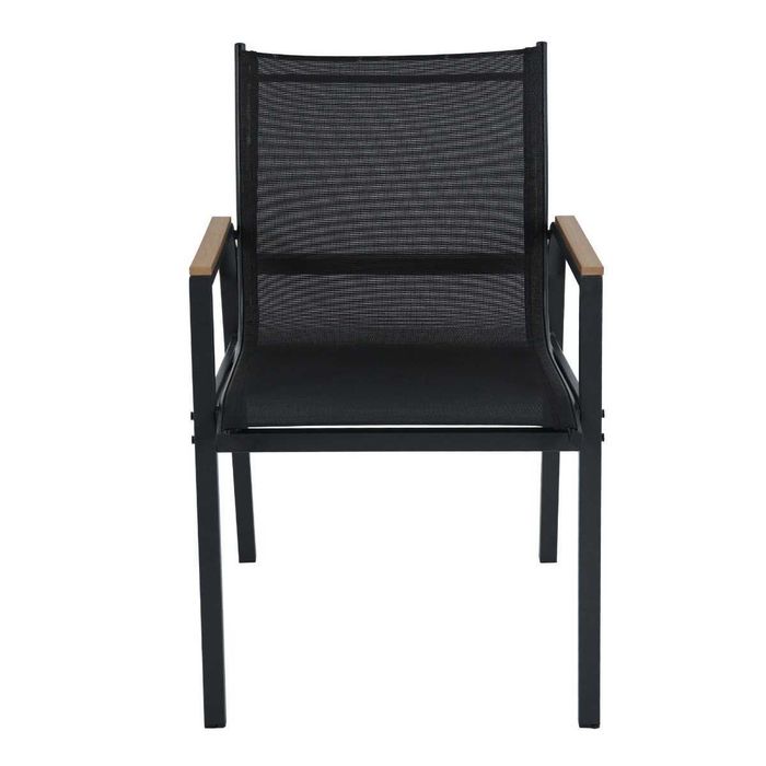 Set terasă Grandio Mob Lisa, masă și 6 scaune metal negru