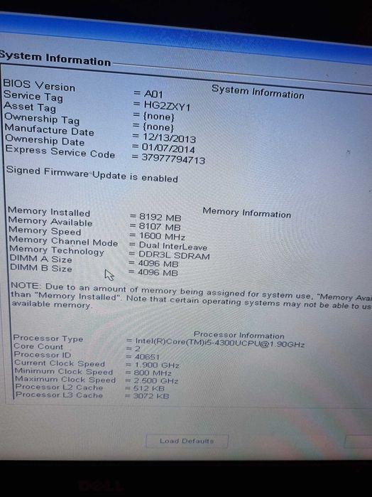 Dell Latitude E5440 i5-4300/8GB/500GB hdd/14"