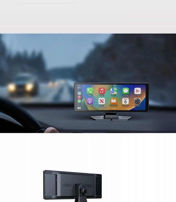 Carplay moshina uchun sensorli ekran, vediogestratr, navigator