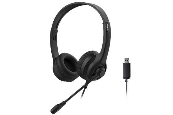 | Наушник с микрофоном A4Tech HU-8 Black USB