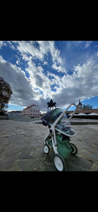 Carucior Greentom 3-1 Reversibil+Accesorii+scoica masina MaxiCosi