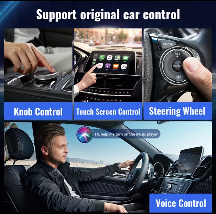 Smart Al Box Android Auto Wireless CarPlay Adapter Youtube Netflix