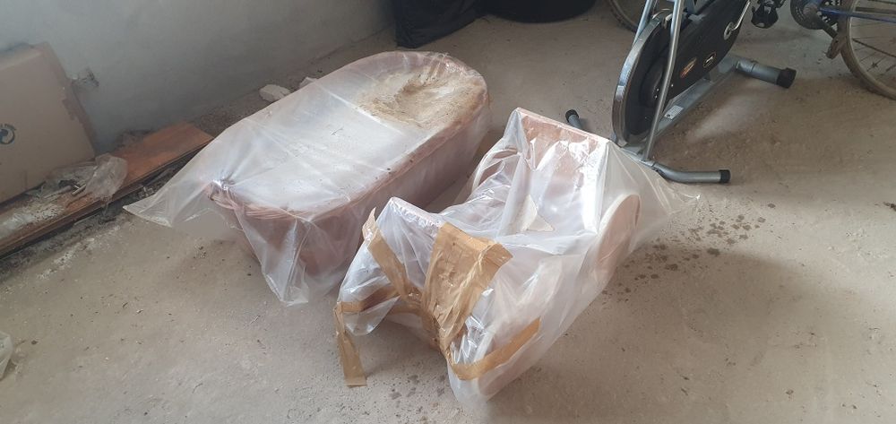 Pătuț împletit cu roti.